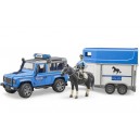 U02588 Politie Land Rover met paardenaanhanger Bruder 1:16